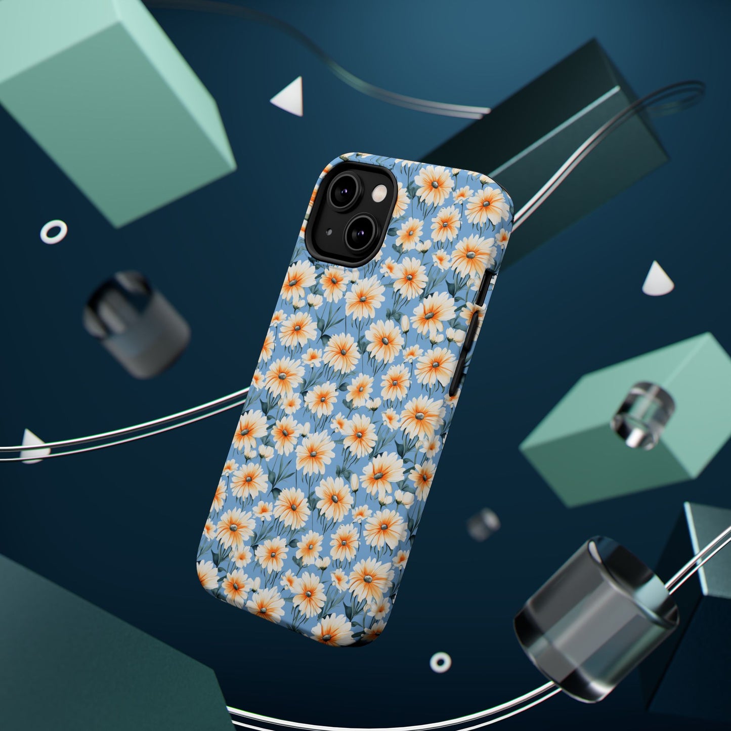 Floral Magnetic Phone Case - Chic Daisy Pattern for Stylish Protection