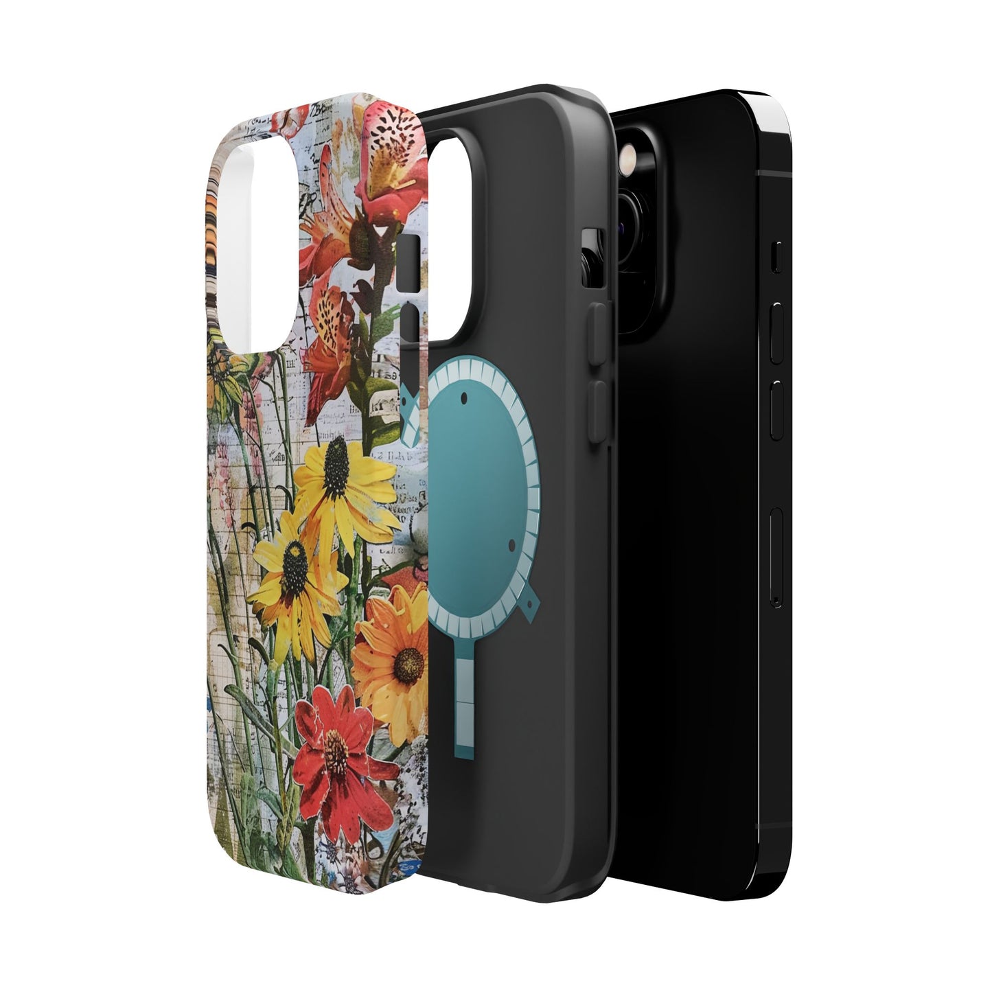Floral Magnetic Phone Case - Wildflowers for Stylish Protection