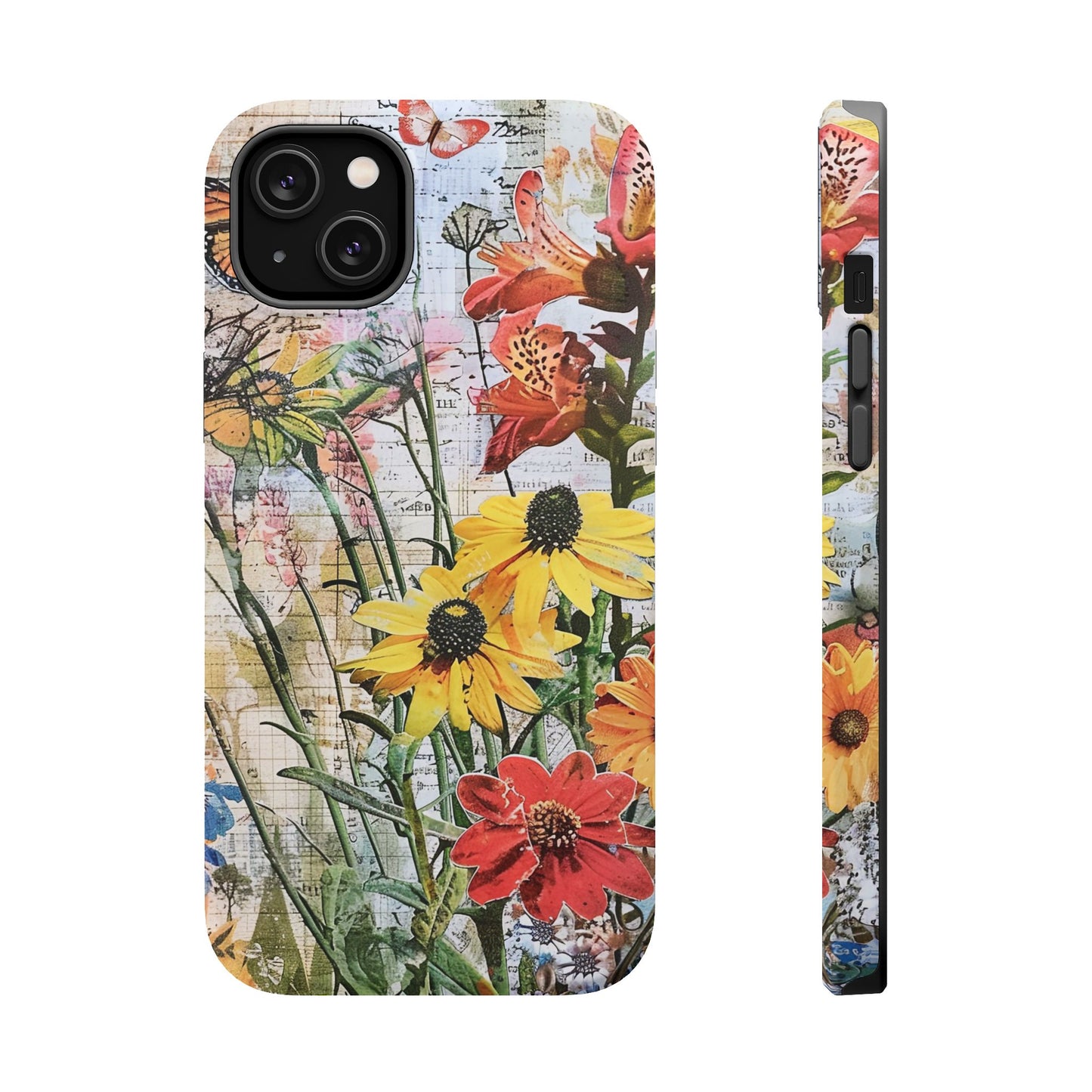 Floral Magnetic Phone Case - Wildflowers for Stylish Protection