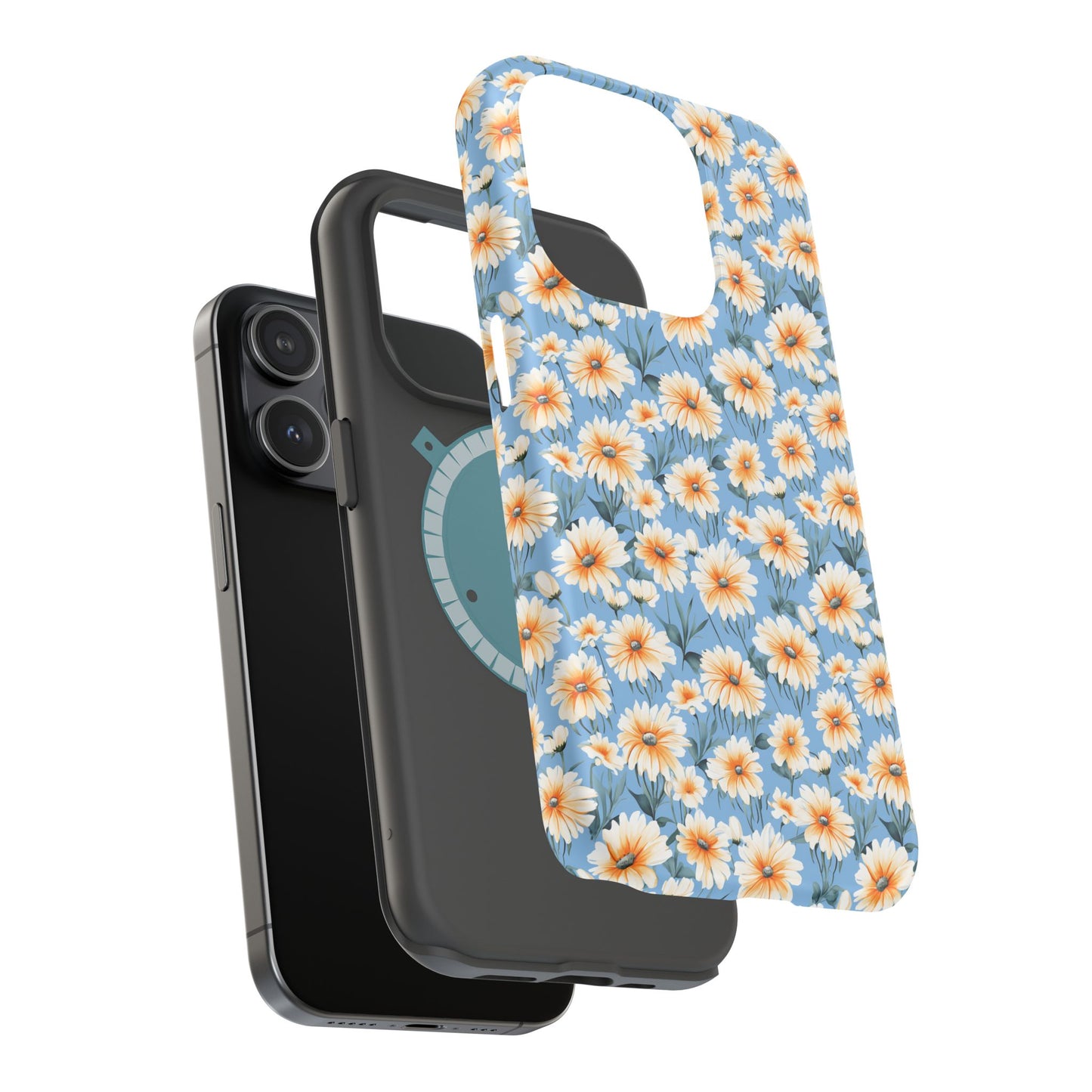 Floral Magnetic Phone Case - Chic Daisy Pattern for Stylish Protection