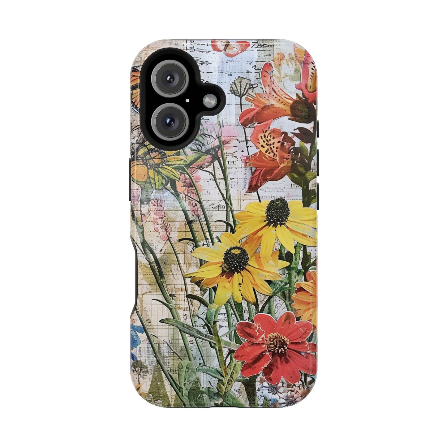 Floral Magnetic Phone Case - Wildflowers for Stylish Protection