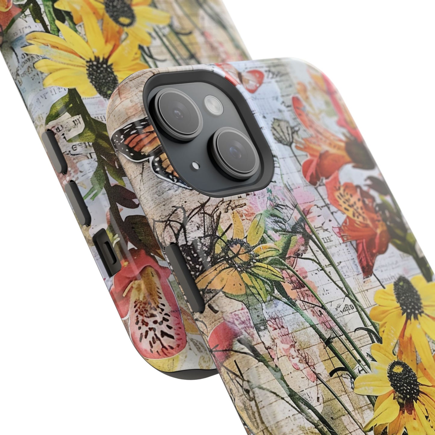 Floral Magnetic Phone Case - Wildflowers for Stylish Protection