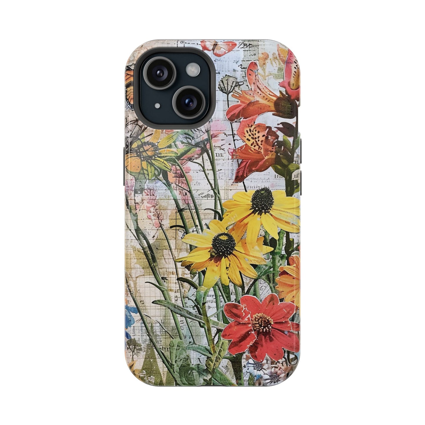 Floral Magnetic Phone Case - Wildflowers for Stylish Protection