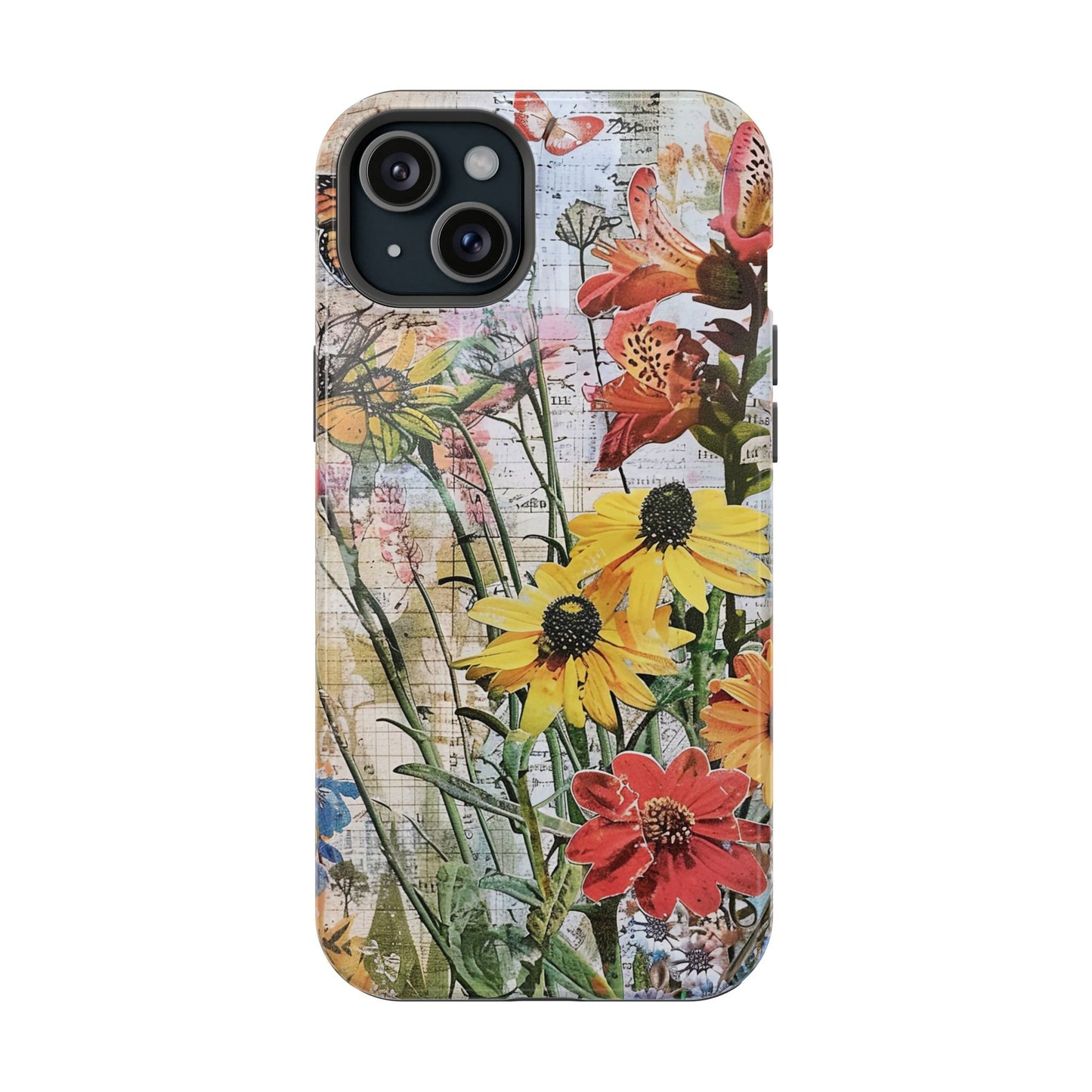 Floral Magnetic Phone Case - Wildflowers for Stylish Protection