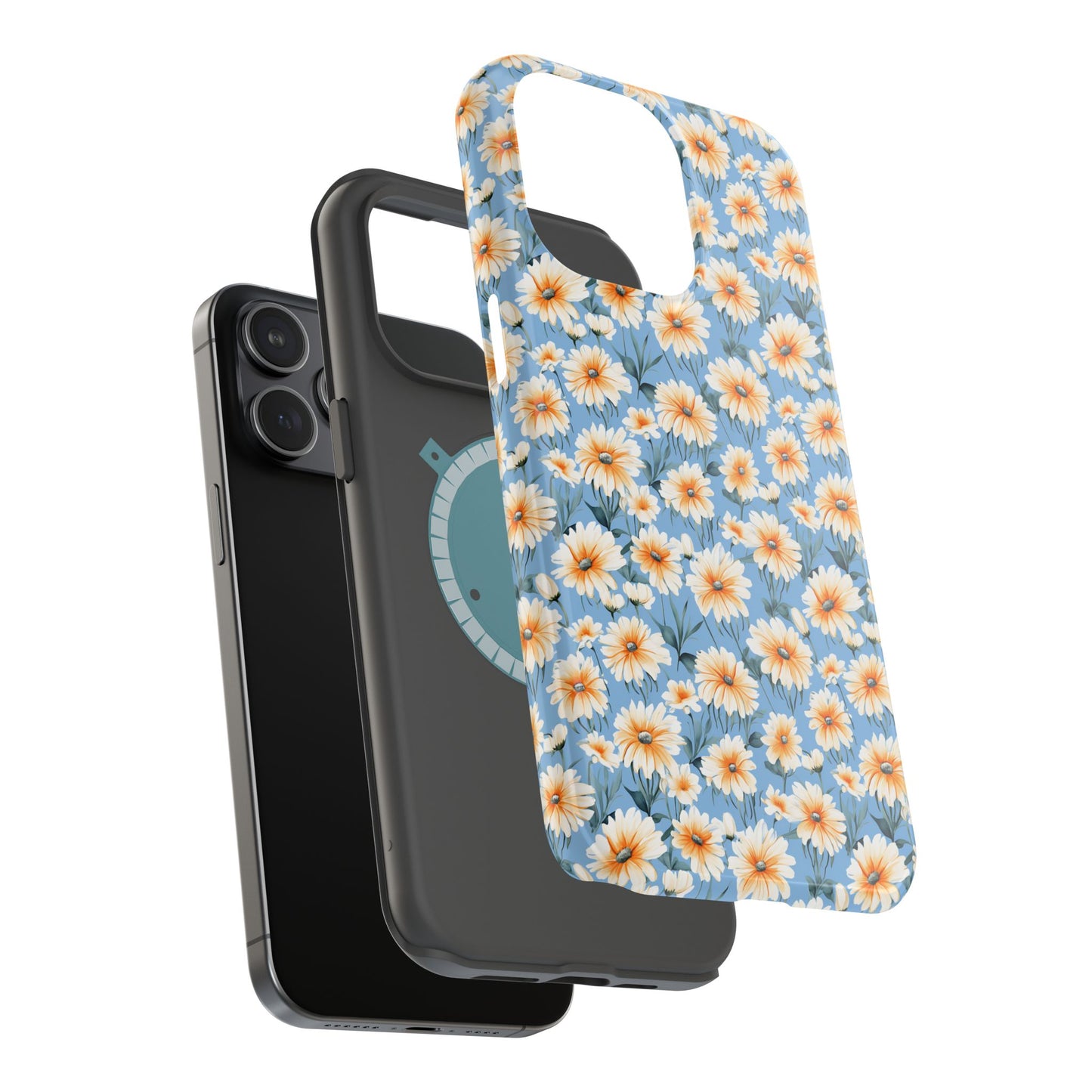 Floral Magnetic Phone Case - Chic Daisy Pattern for Stylish Protection