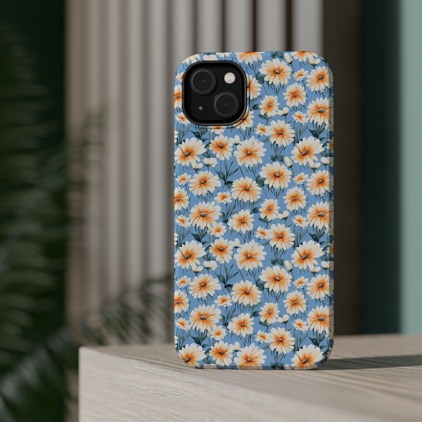 Floral Magnetic Phone Case - Chic Daisy Pattern for Stylish Protection