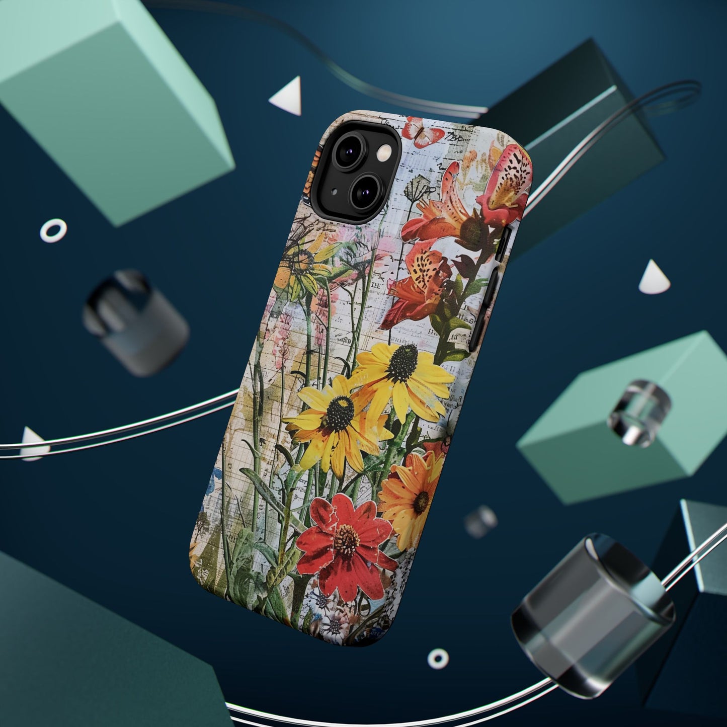 Floral Magnetic Phone Case - Wildflowers for Stylish Protection