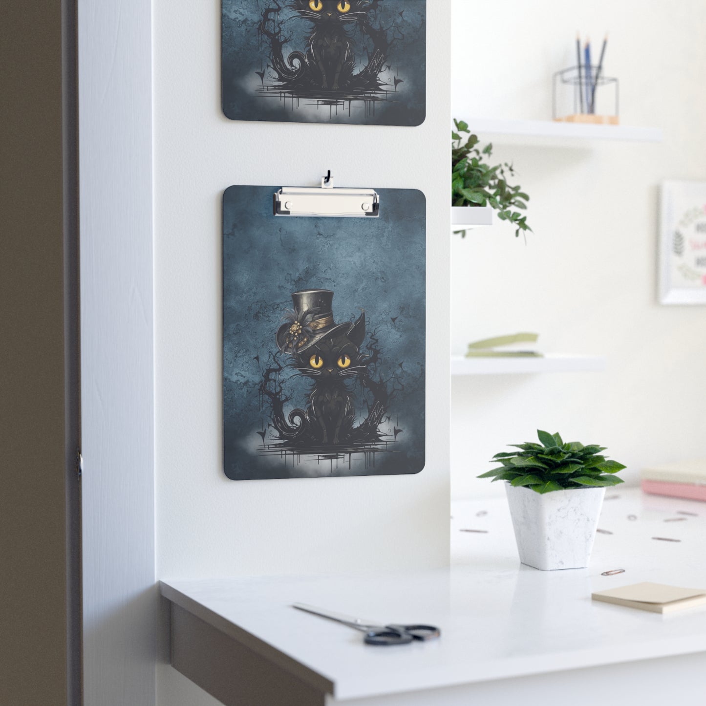 Personalized Black Cat Halloween Teacher Clipboard