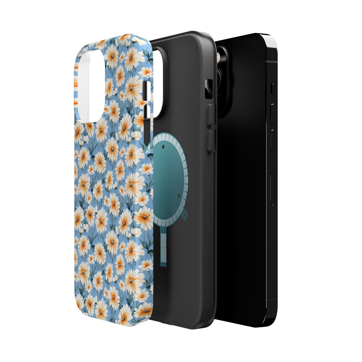 Floral Magnetic Phone Case - Chic Daisy Pattern for Stylish Protection