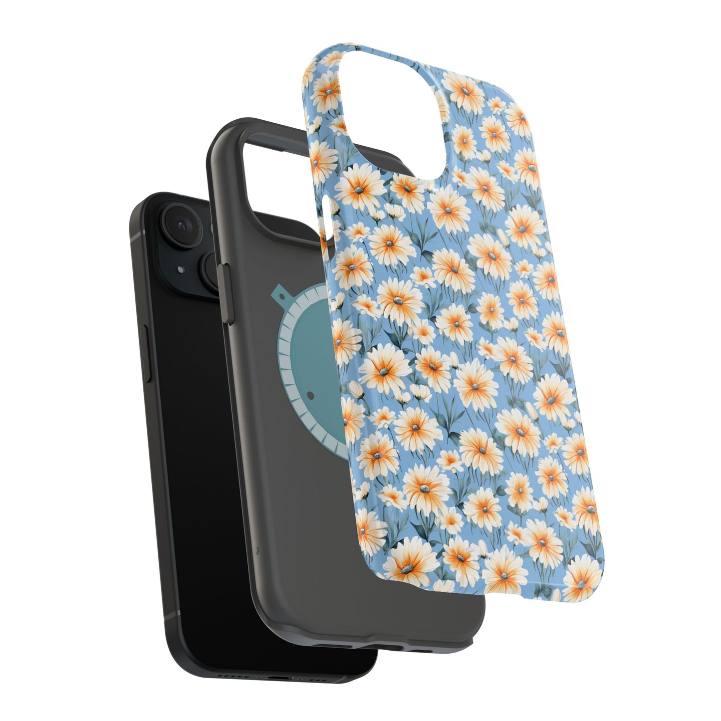 Floral Magnetic Phone Case - Chic Daisy Pattern for Stylish Protection