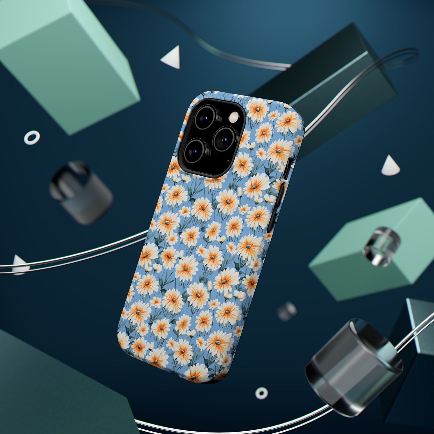 Floral Magnetic Phone Case - Chic Daisy Pattern for Stylish Protection
