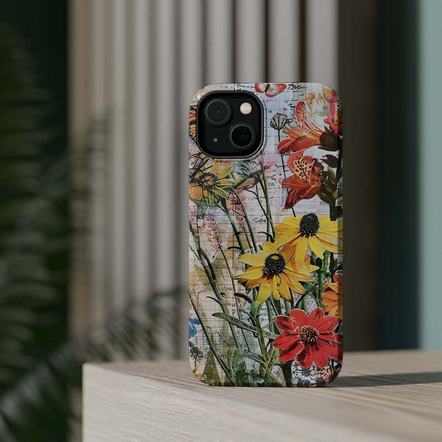 Floral Magnetic Phone Case - Wildflowers for Stylish Protection