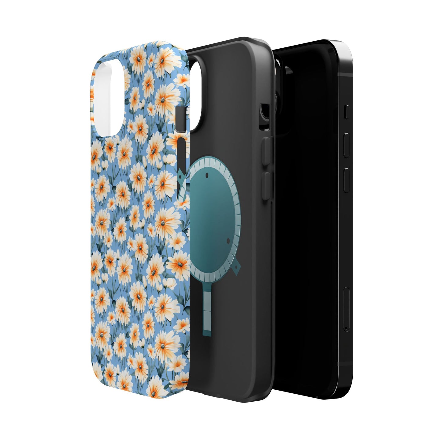 Floral Magnetic Phone Case - Chic Daisy Pattern for Stylish Protection