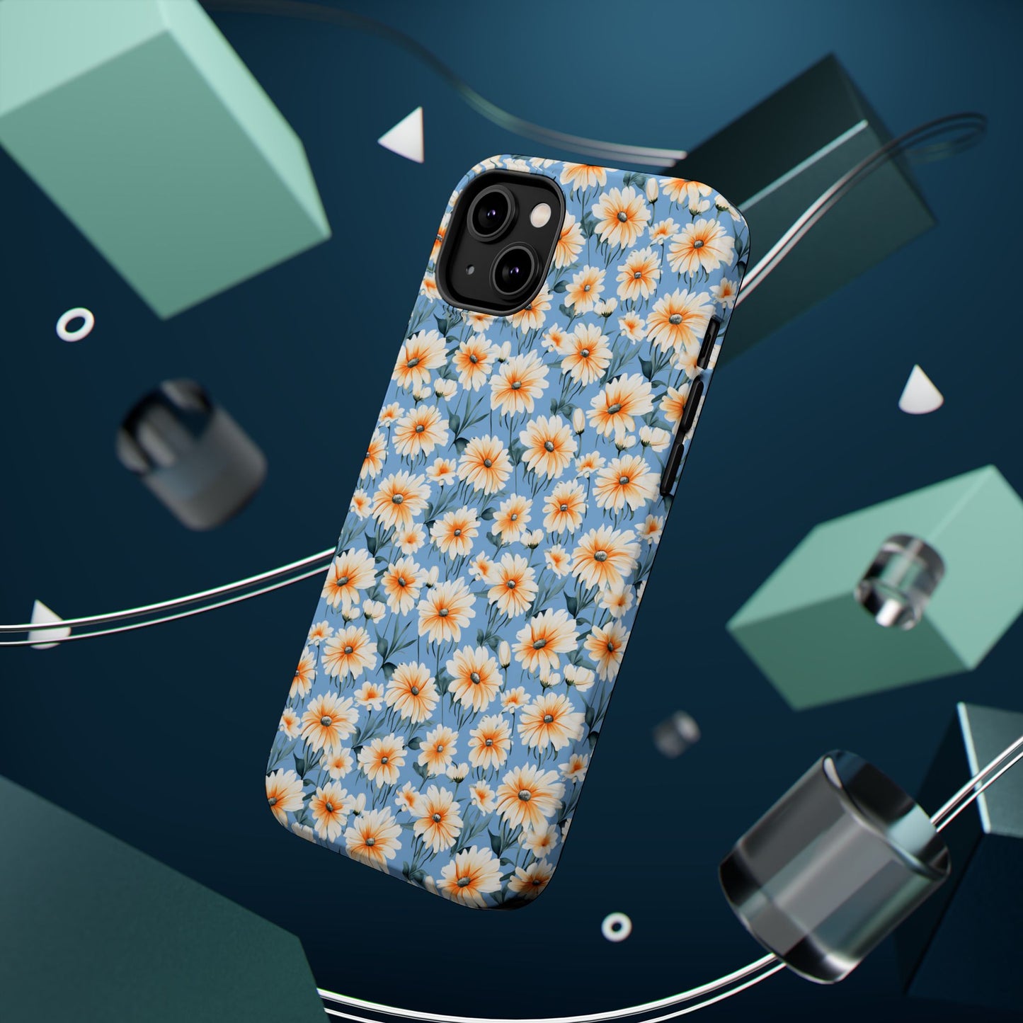 Floral Magnetic Phone Case - Chic Daisy Pattern for Stylish Protection