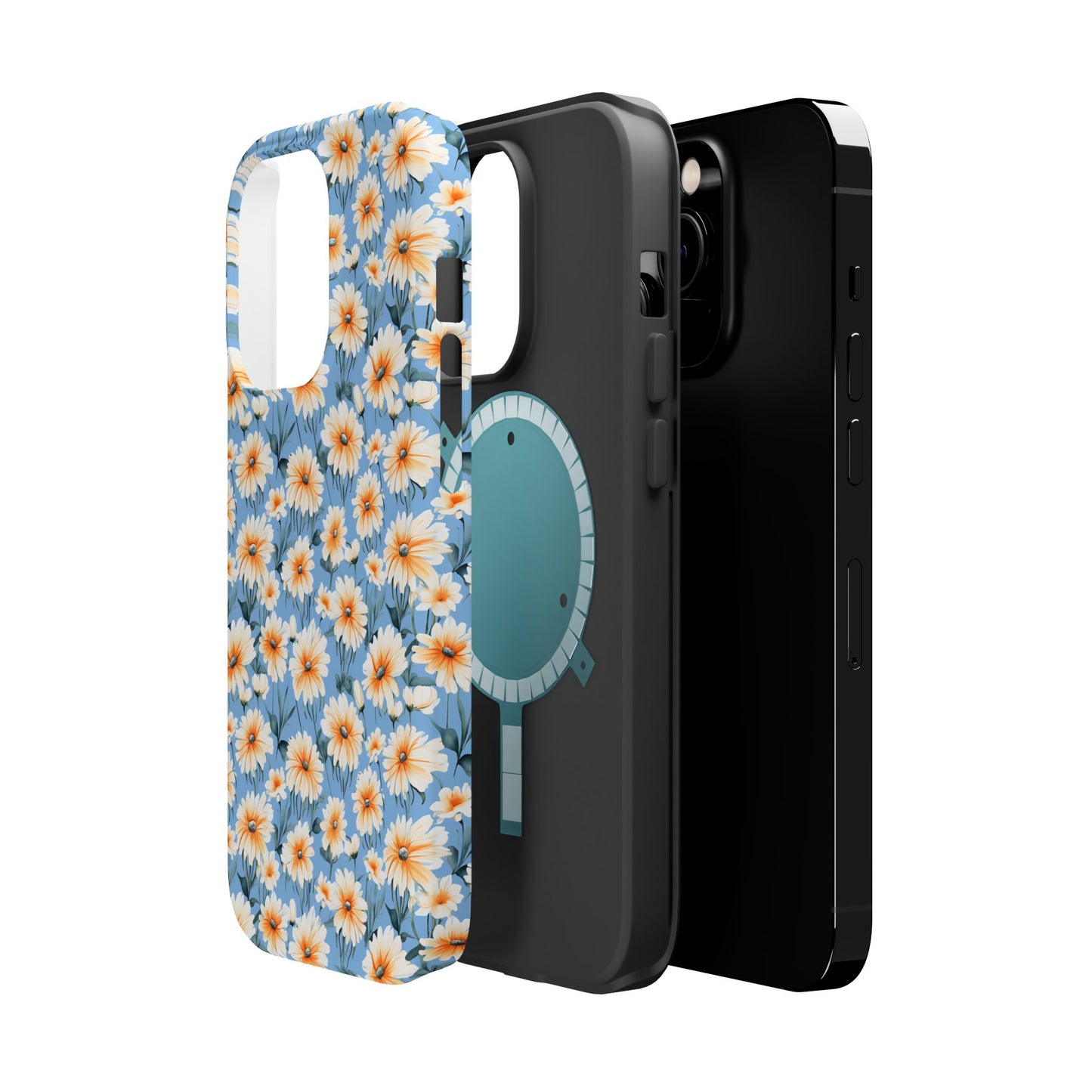Floral Magnetic Phone Case - Chic Daisy Pattern for Stylish Protection