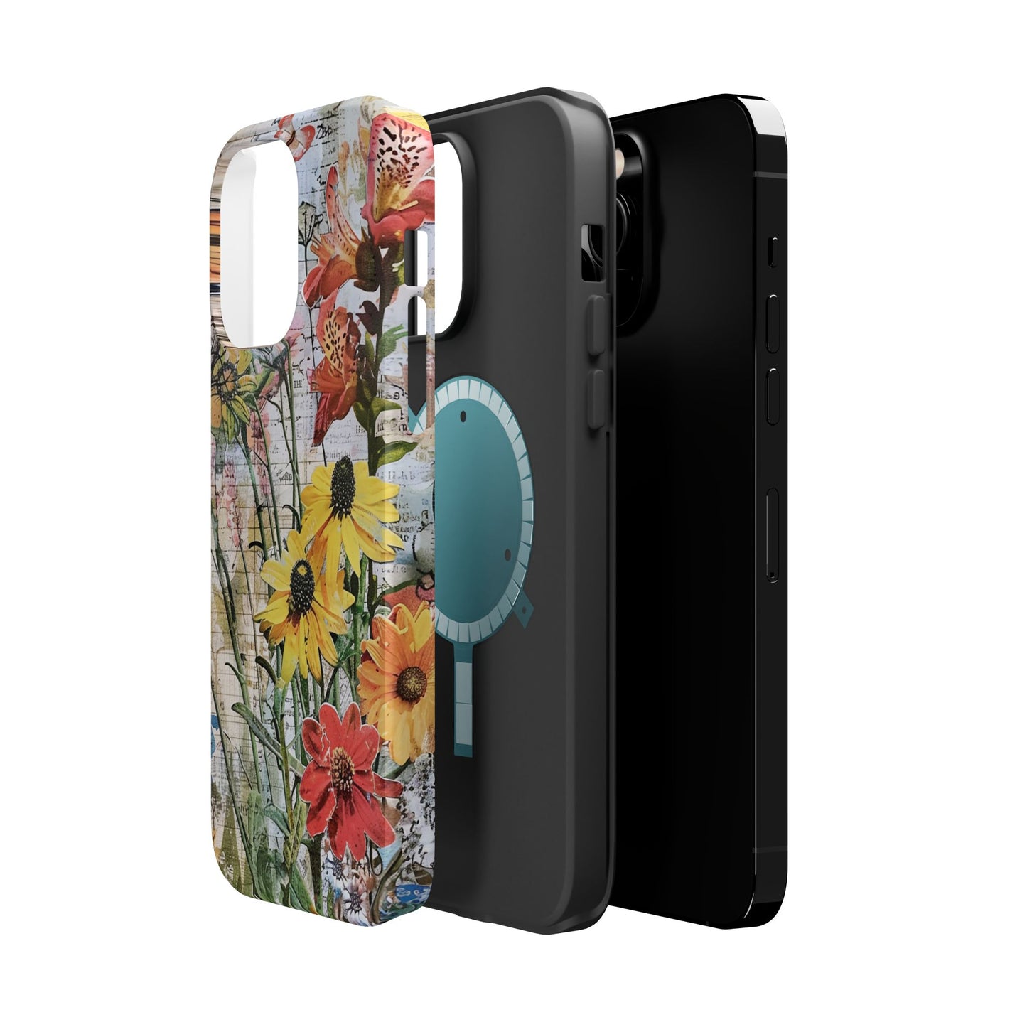 Floral Magnetic Phone Case - Wildflowers for Stylish Protection