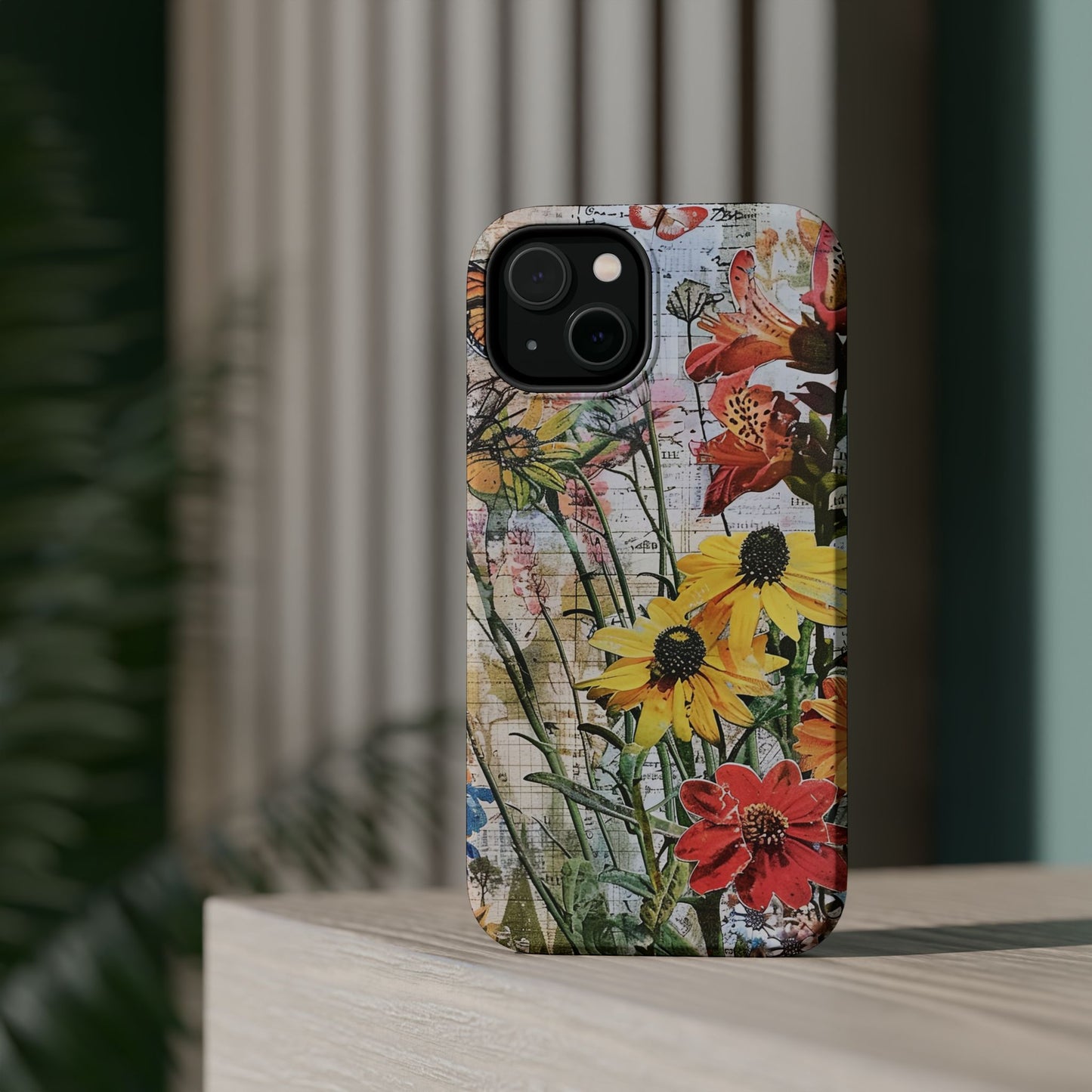 Floral Magnetic Phone Case - Wildflowers for Stylish Protection