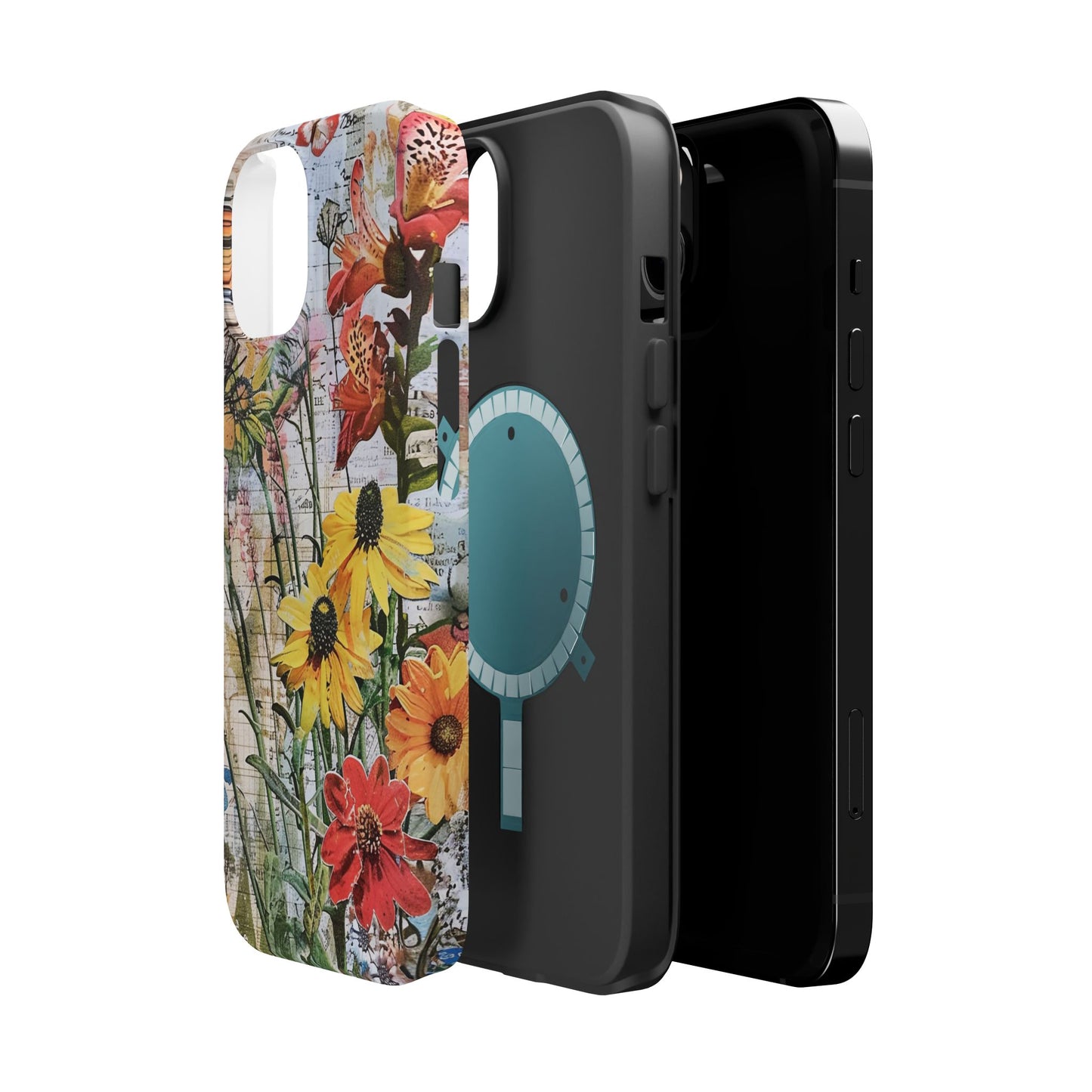 Floral Magnetic Phone Case - Wildflowers for Stylish Protection