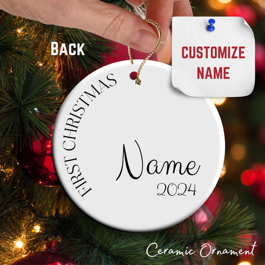 Babys First Christmas Reindeer Ceramic Ornament 57-01