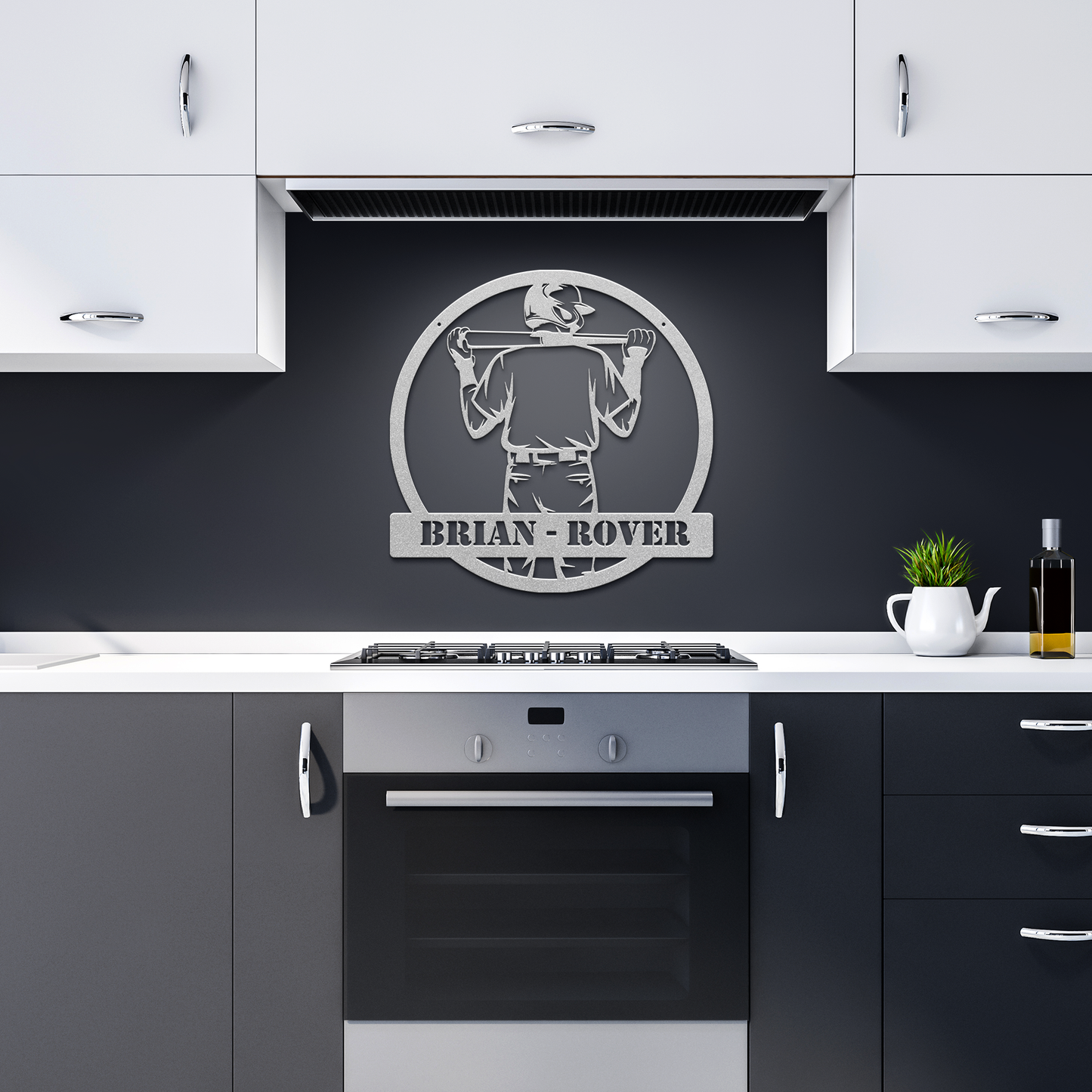 Baseball_Player_Metal_Sign_Silver_Dark_Kitchen_Mockup.png