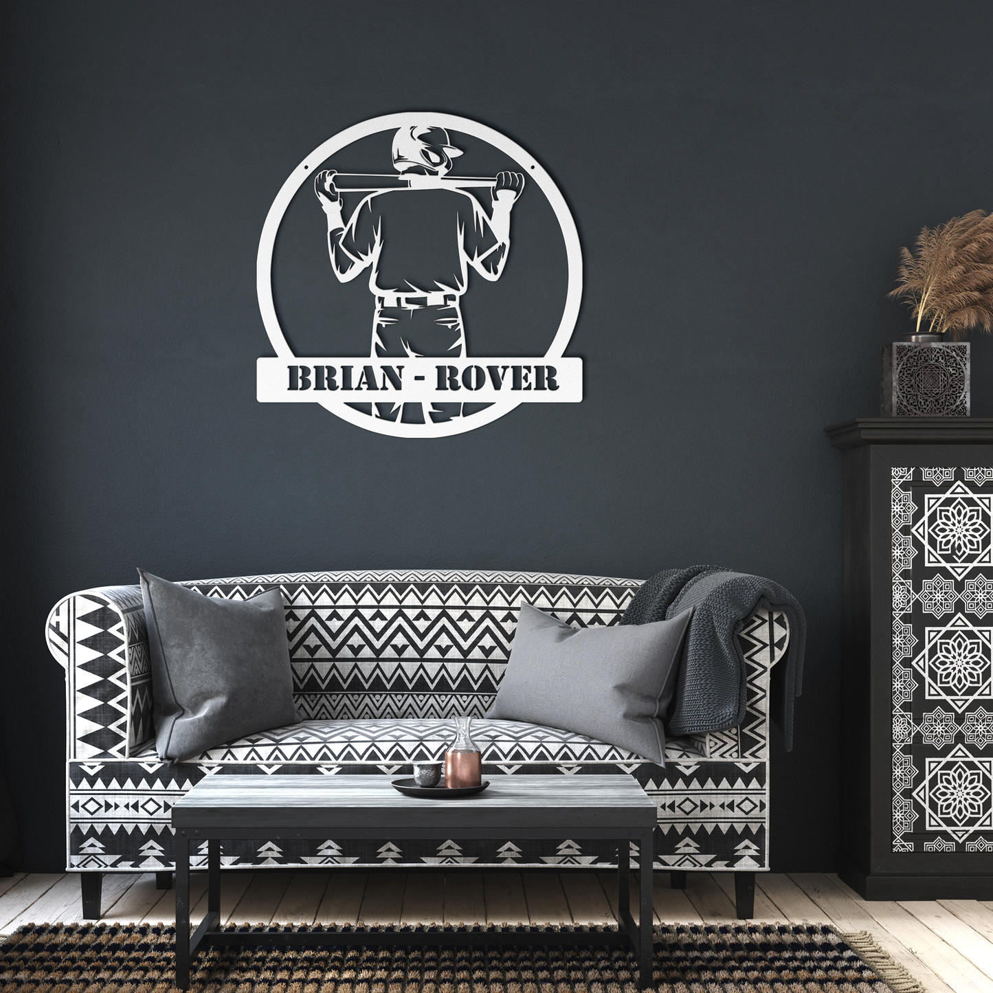 Baseball_Player_Metal_Sign_White_Dark_Living_Room_Mockup.png