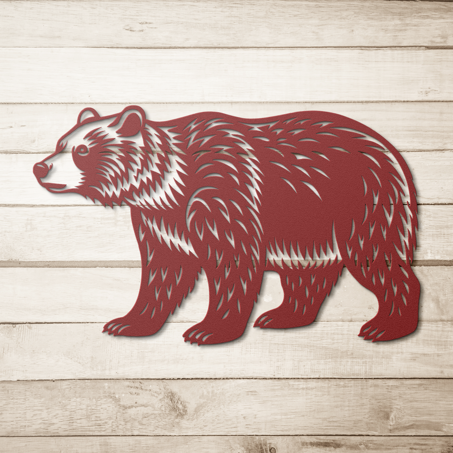 Bear_Silhouette_Metal_Art_Decor_Red_Simple_Wood_BKGD_Mockup.png
