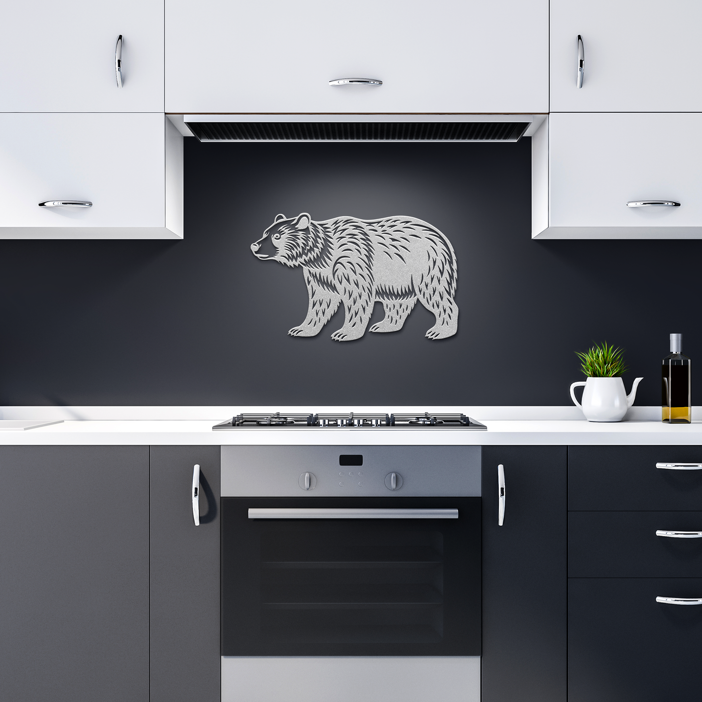 Bear_Silhouette_Metal_Art_Decor_Silver_Dark_Kitchen_Mockup.png