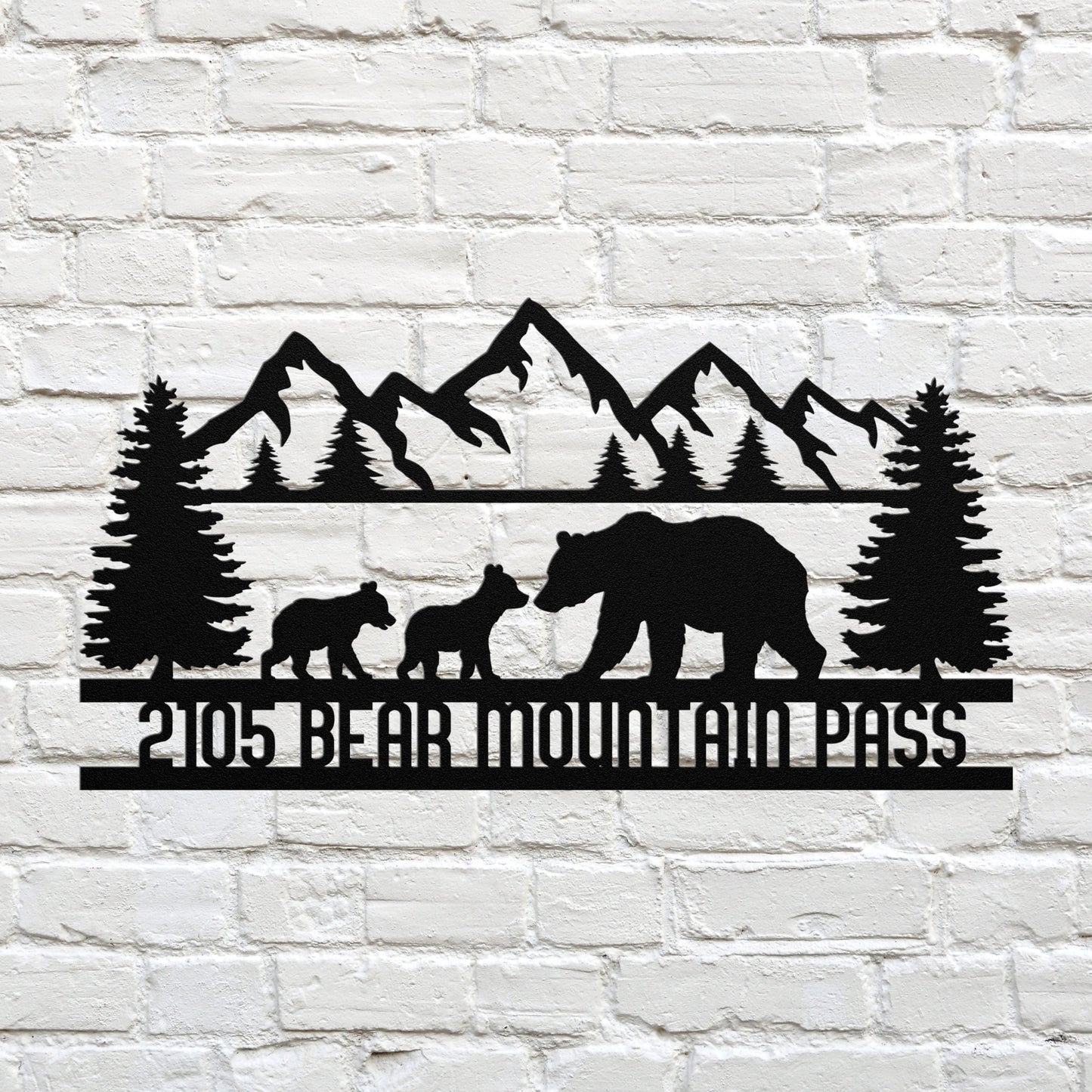 Bear Mountain Pass Address Sign