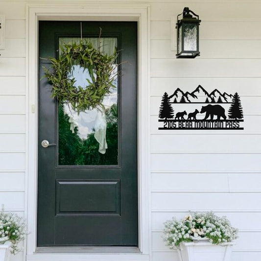 Bear Mountain Pass Address Sign