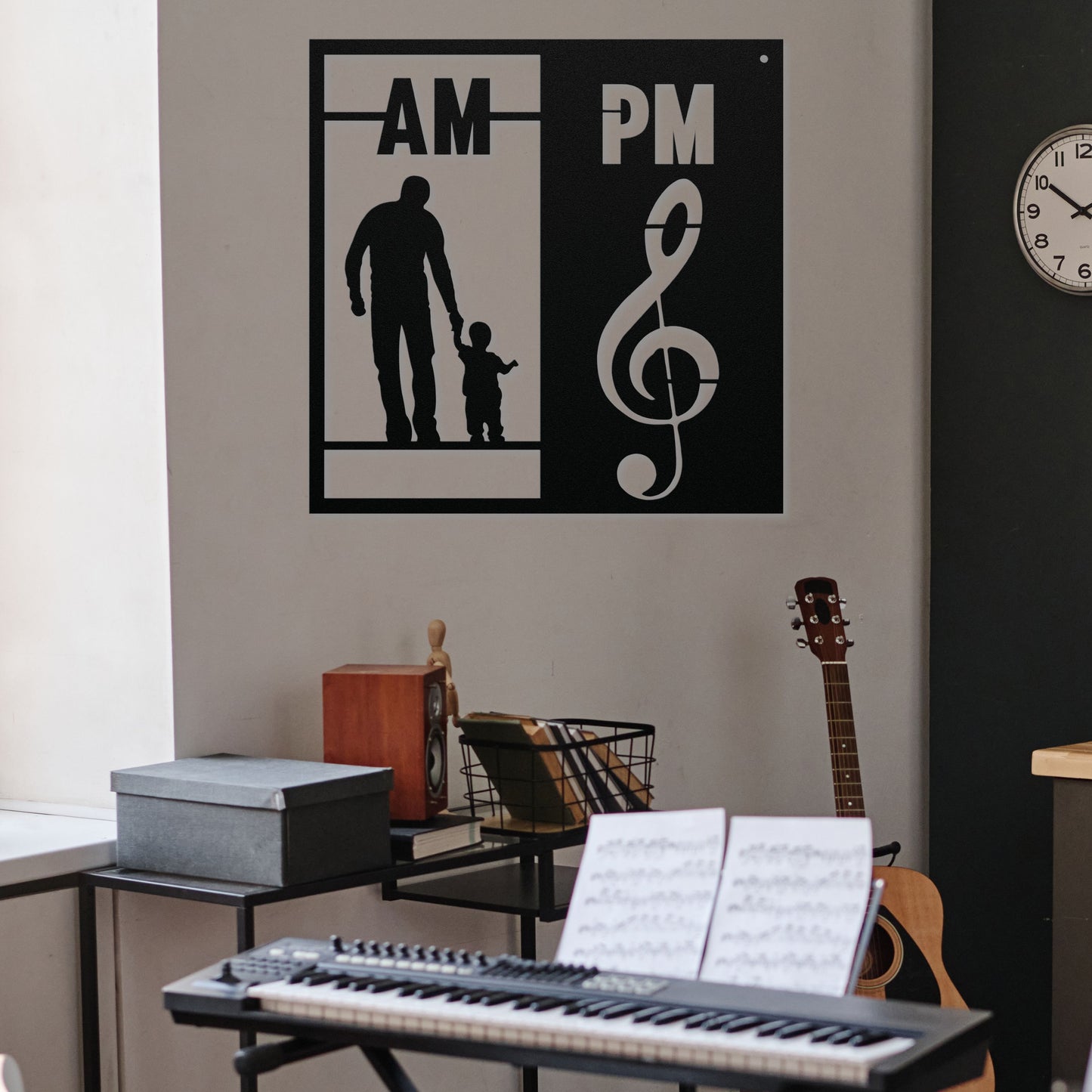 Dad by Day - Musician by Night Metal Sign
