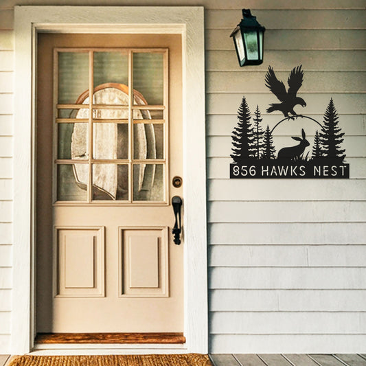 Eagle Hunting Address Sign