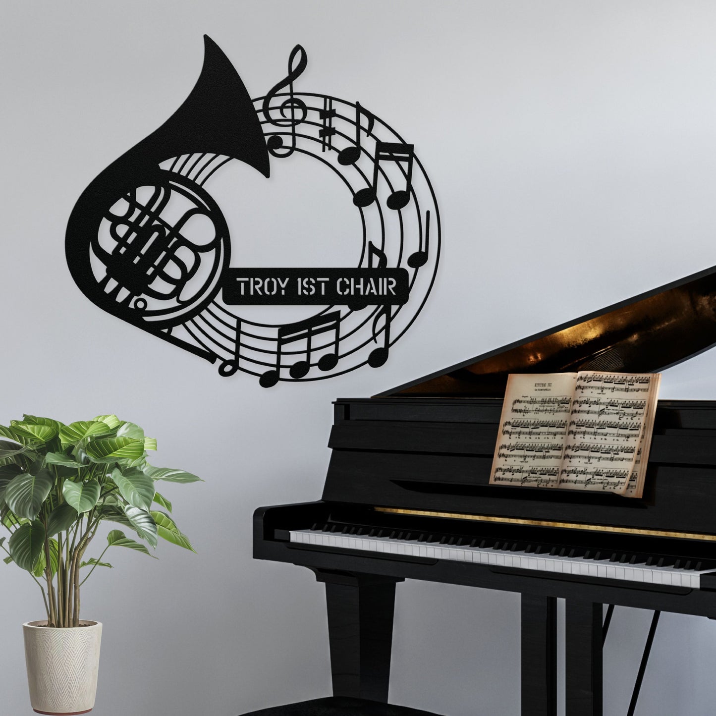 Personalized French Horn - Metal Sign
