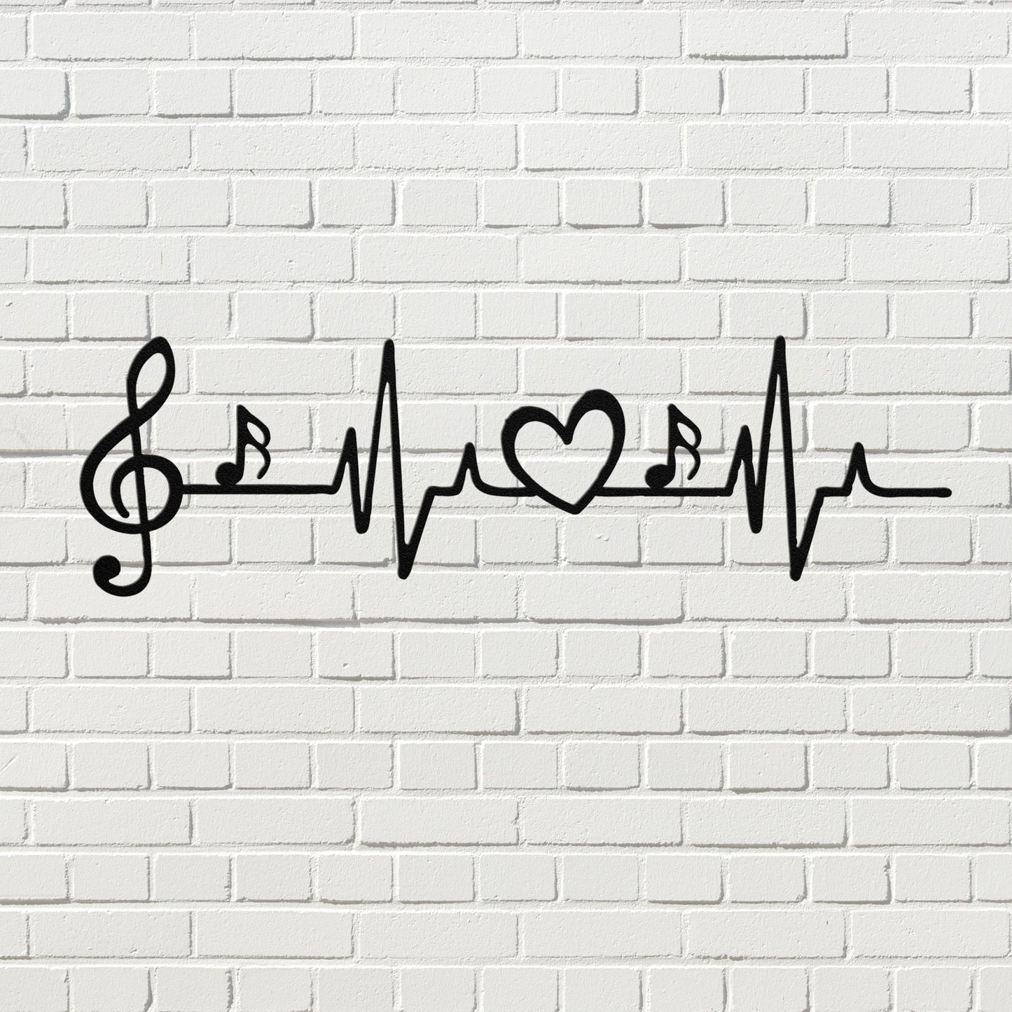 Heartbeat Music Note Wall