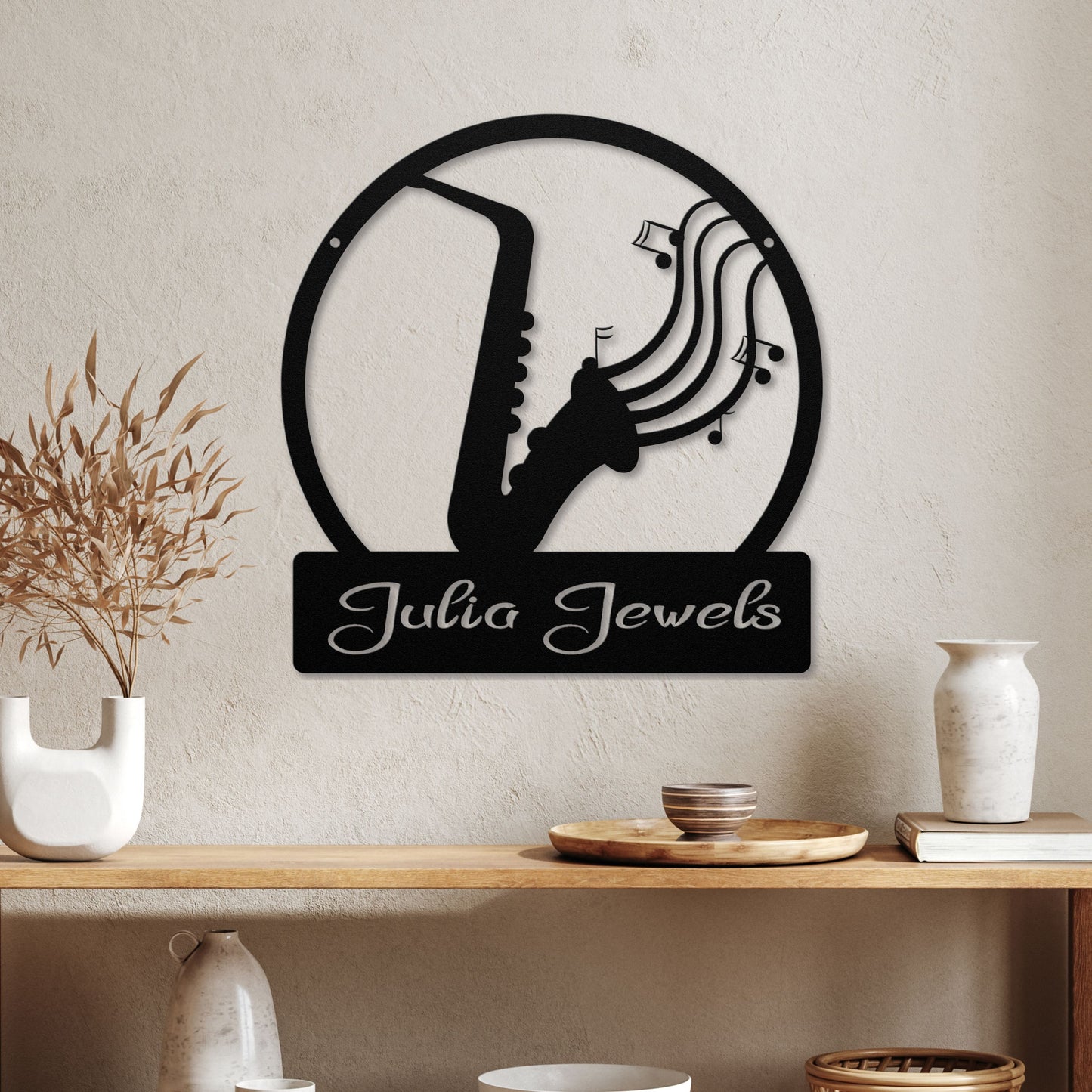 Musical Saxophone - Metal Sign
