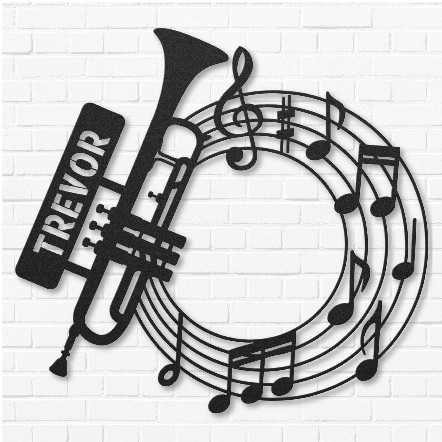 Musical Trumpet Notes - Metal Sign