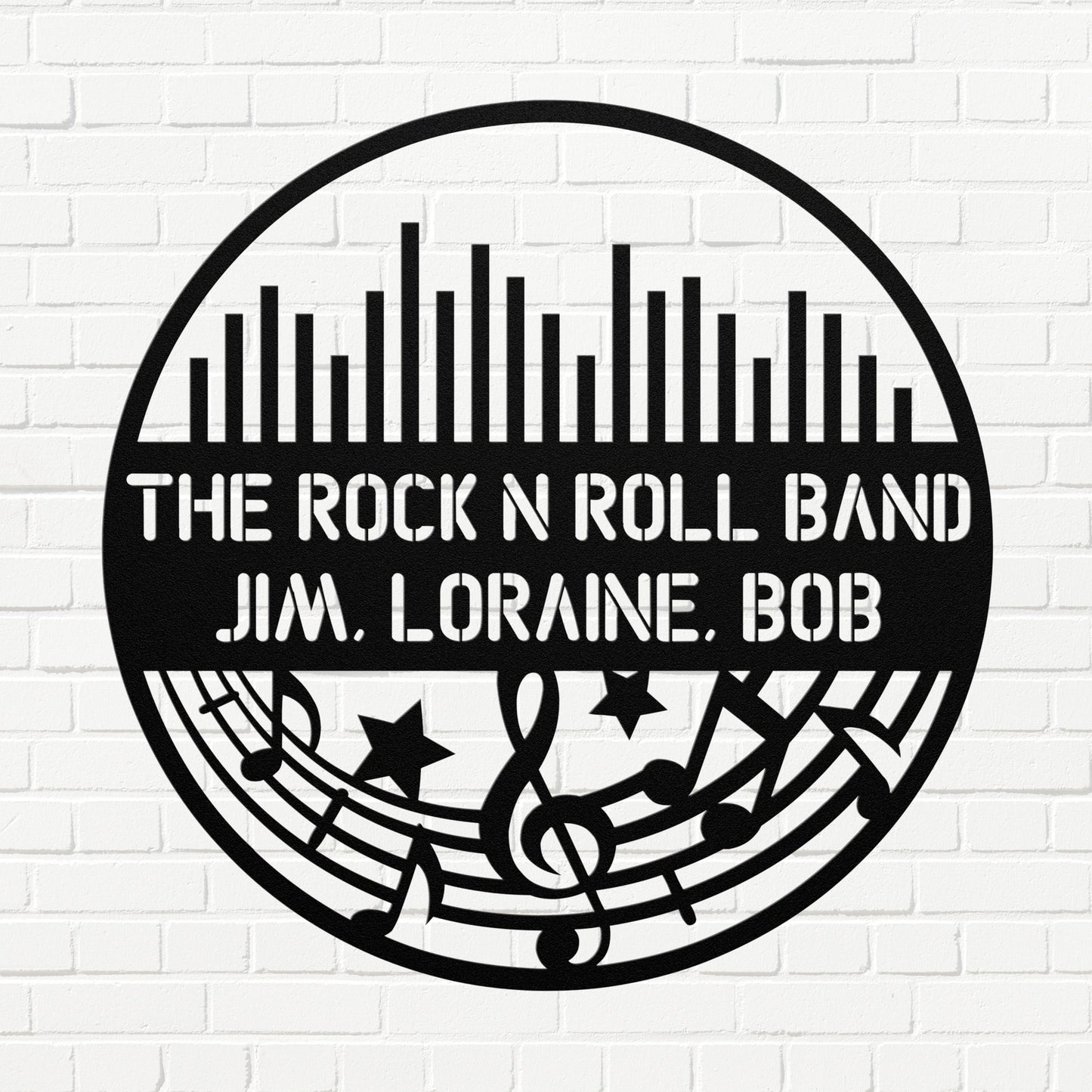 Keyboard Music Rock n Roll Band - Metal Sign