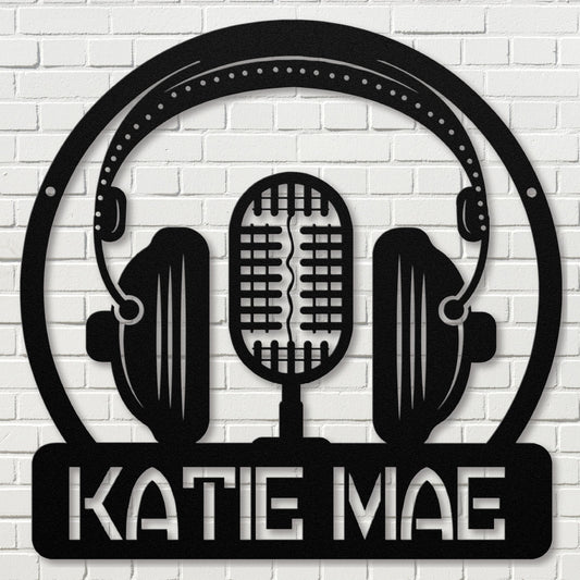 Rising Star Singer Headphones - Metal Sign