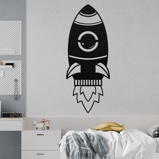 Space Ship Metal Sign