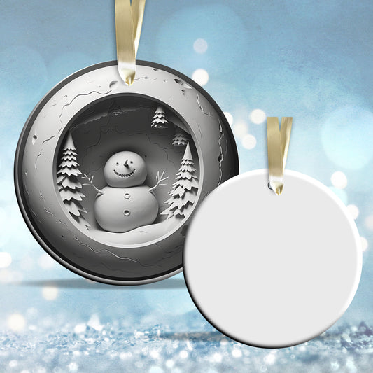 Busting Out Snowman Ceramic Ornament 80-11