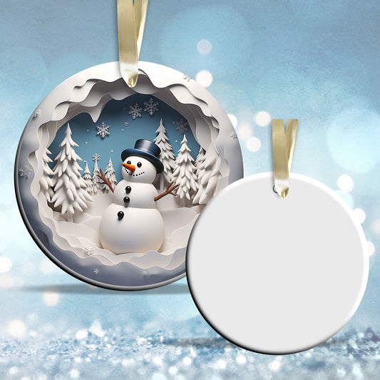 Busting Out Snowman Ceramic Ornament 80-28