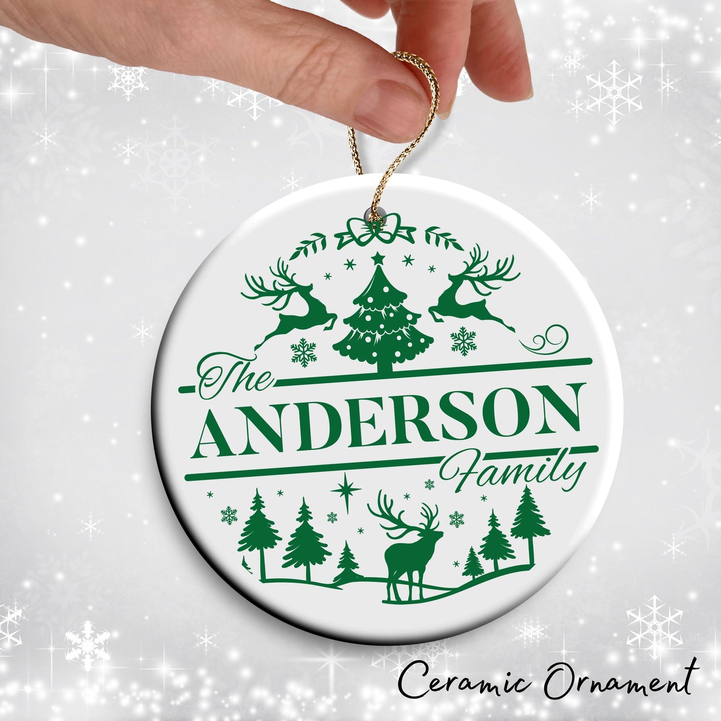 Christmas FAMILY Ceramic Ornaments 37-11