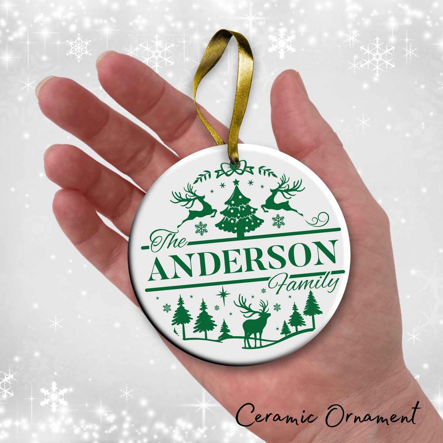 Christmas FAMILY Ceramic Ornaments 37-11