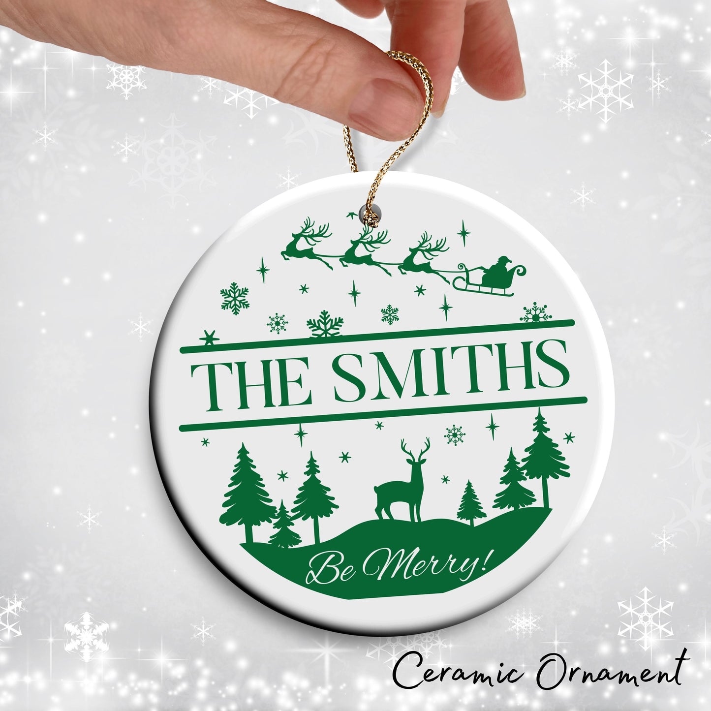 Christmas FAMILY Ceramic Ornaments 37-13