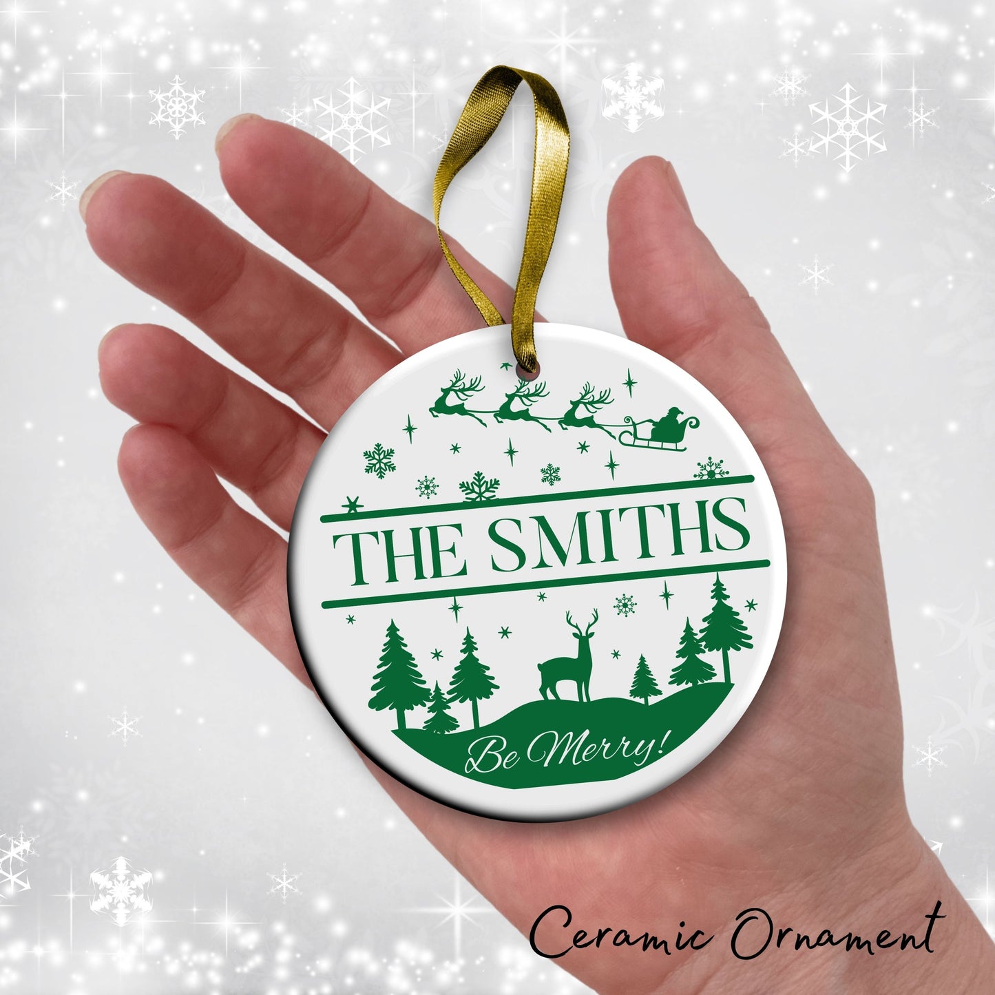 Christmas FAMILY Ceramic Ornaments 37-13
