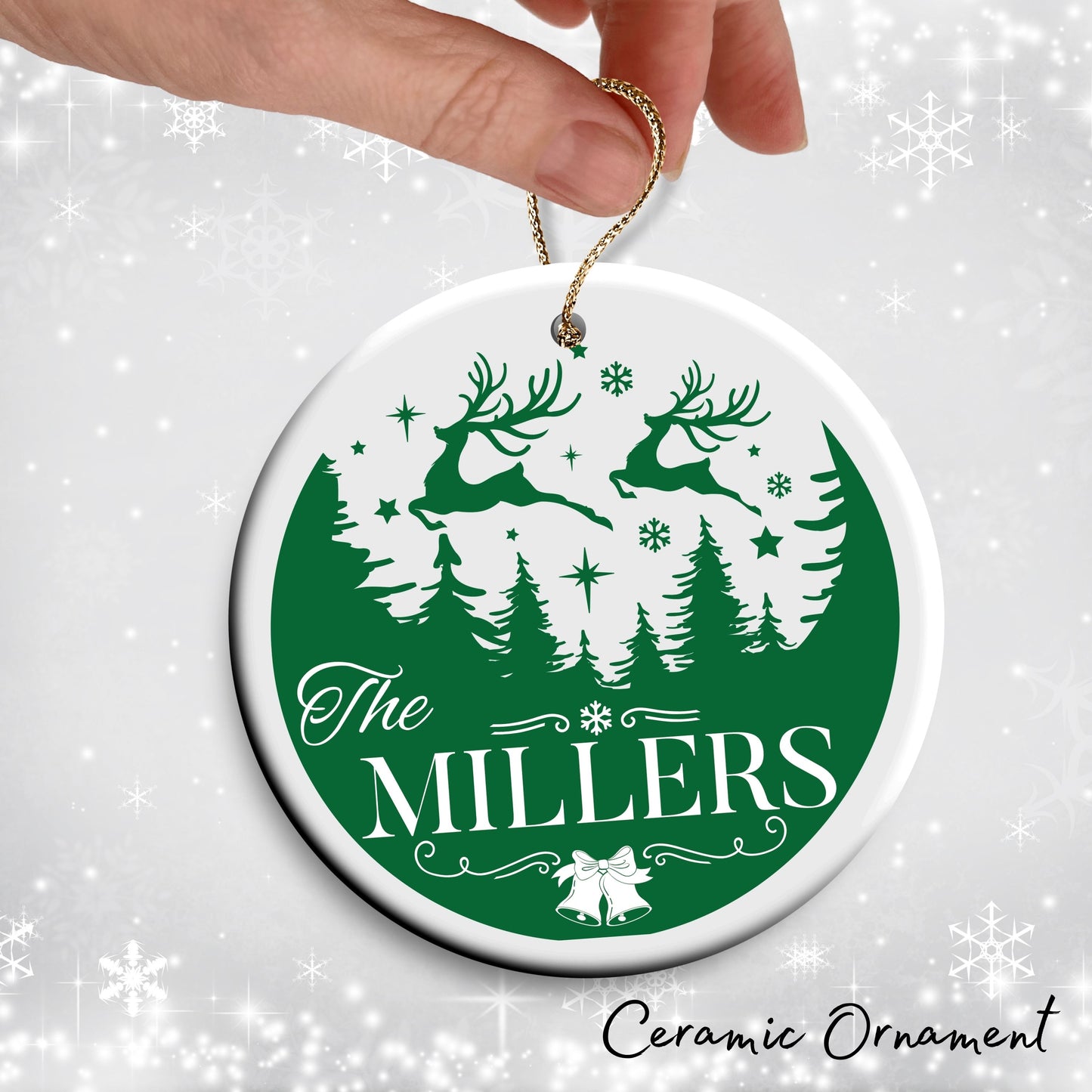 Christmas FAMILY Ceramic Ornaments 37-15