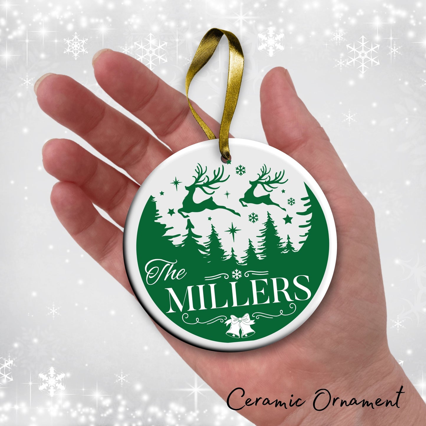 Christmas FAMILY Ceramic Ornaments 37-15
