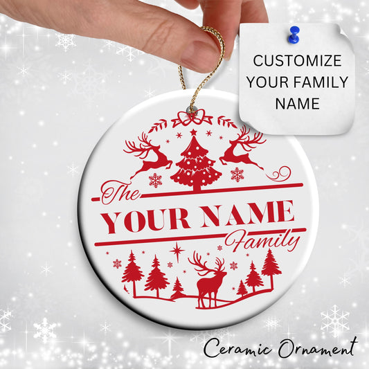 Christmas FAMILY Ceramic Ornaments 37-16