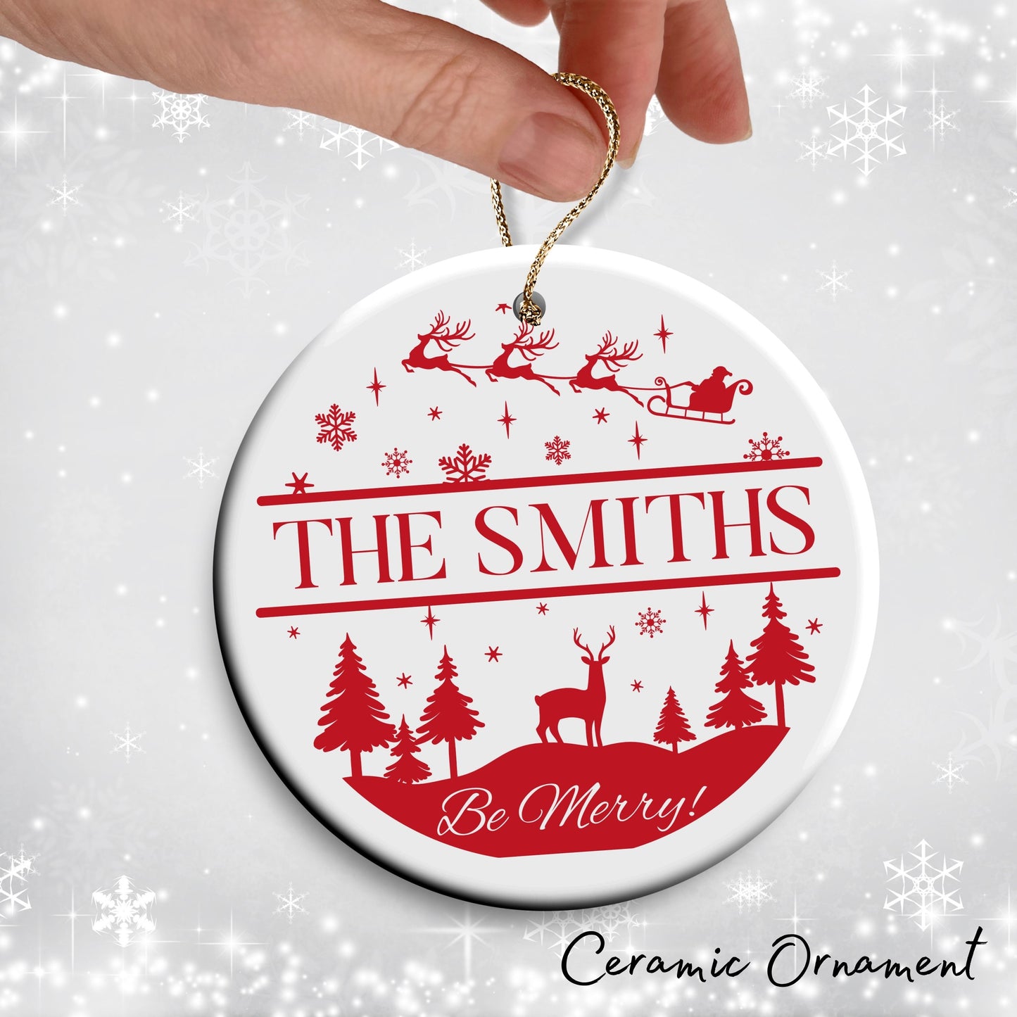 Christmas FAMILY Ceramic Ornaments 37-18