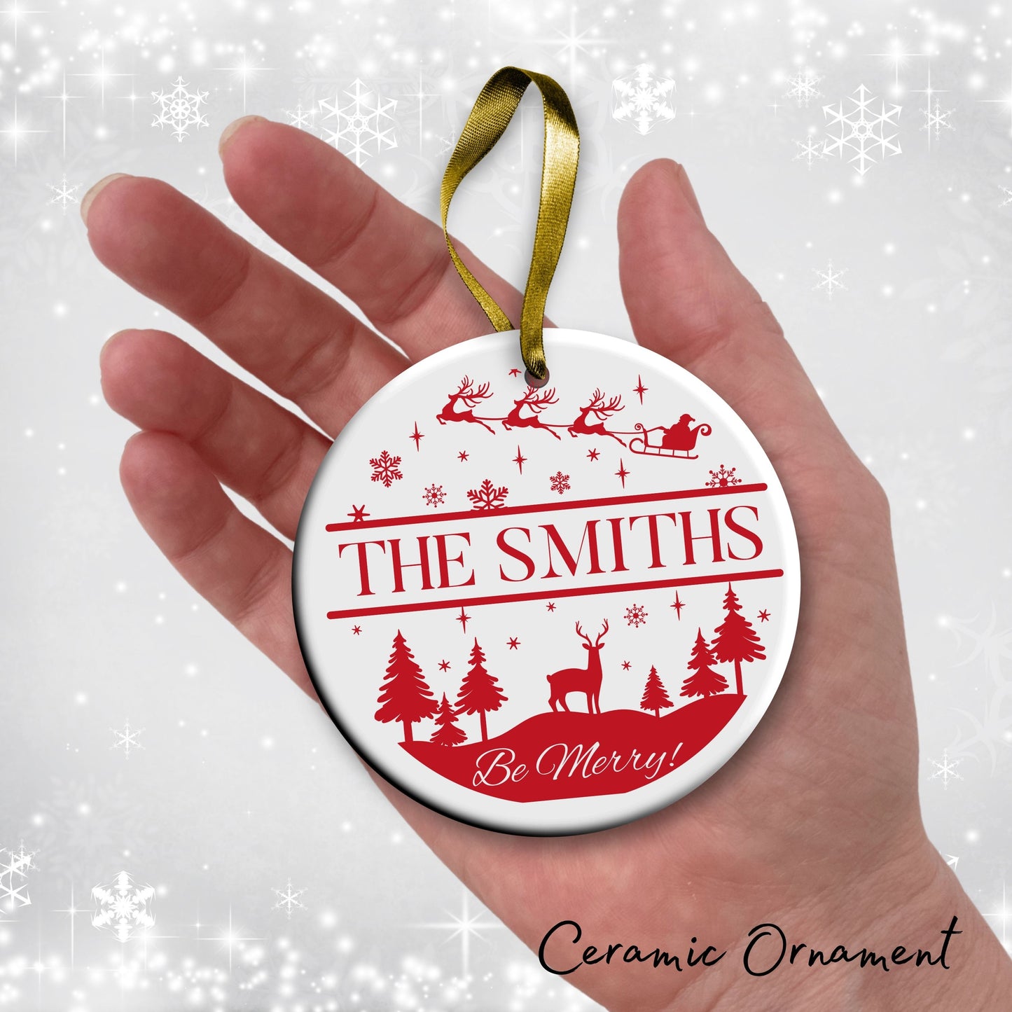 Christmas FAMILY Ceramic Ornaments 37-18