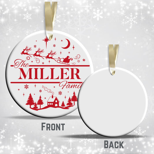 Christmas FAMILY Ceramic Ornaments 37-19